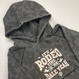 Dale Brisby Rock & Roll Denim Hoodie Youth L It’s Rodeo Time Black Camo